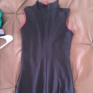High neck navy/pink leotard